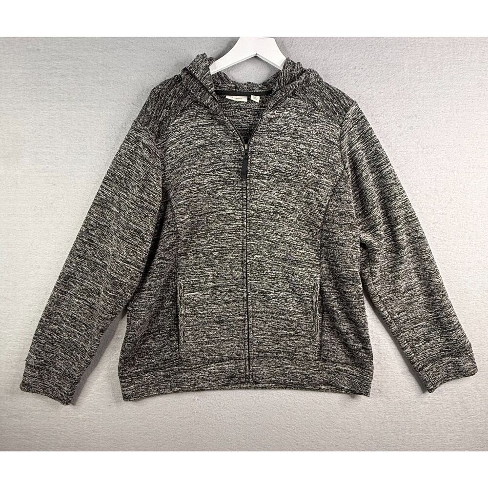 L.L. BEAN Full‎ Zip Hoodie Sweatshirt Women's Size XL Gray Activewear Athleisure